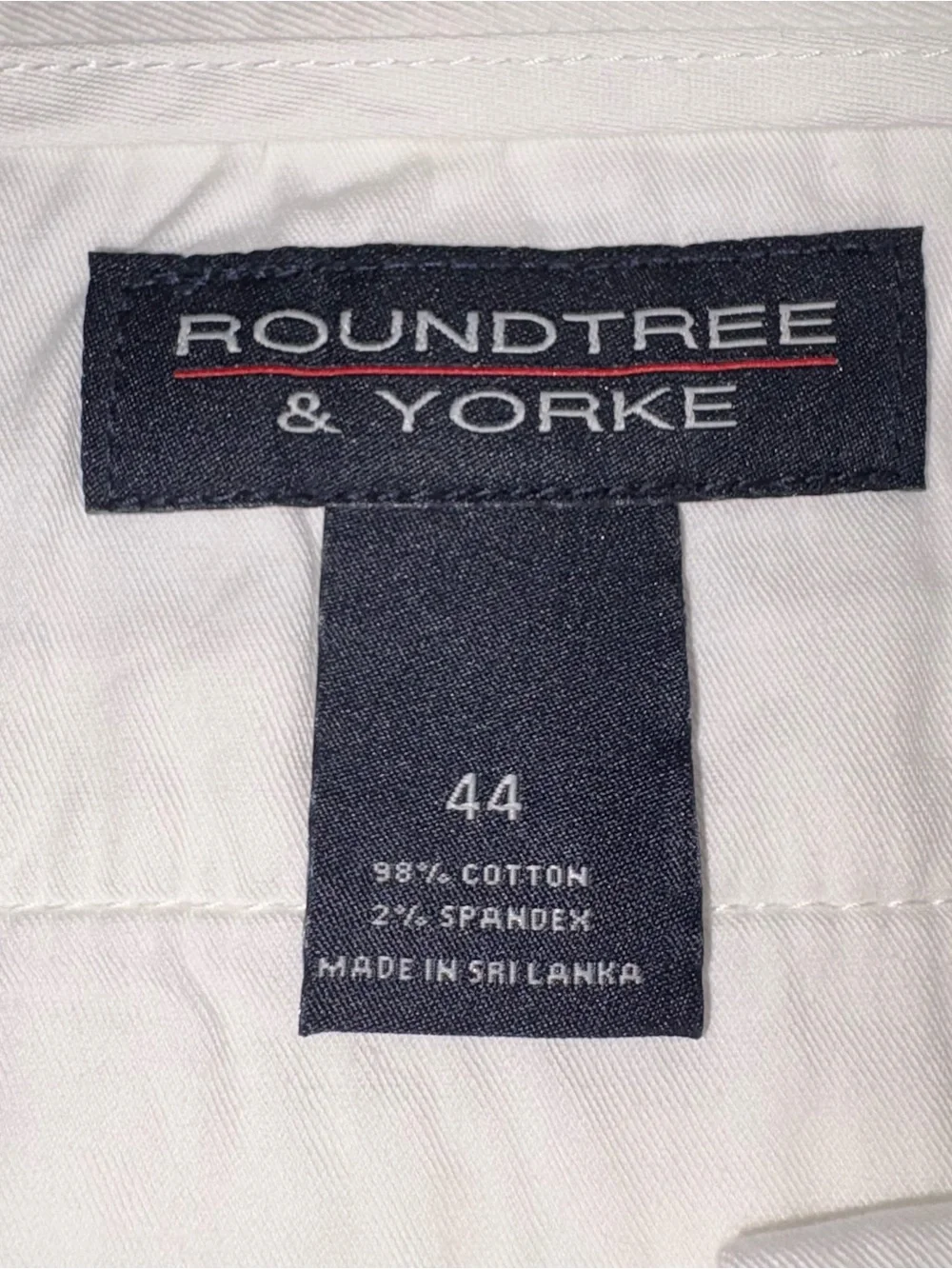 Roundtree & Yorke Mens Big & Tall Shorts 44 White Classic Fit NWT